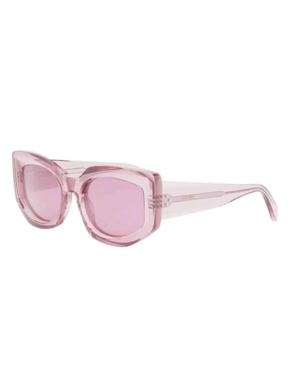NWT Celine Translucent Pink 3 dot Cateye Sunglasses with case and box - Picture 2 of 13